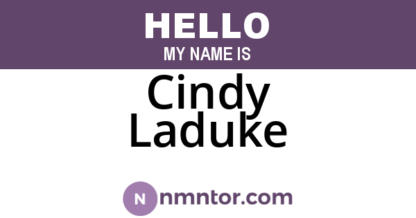 Cindy Laduke