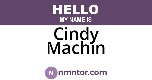 Cindy Machin
