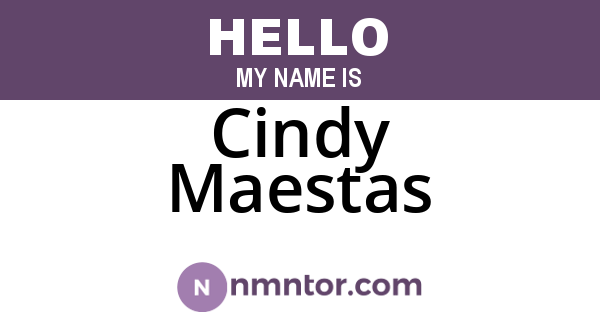 Cindy Maestas
