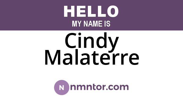 Cindy Malaterre