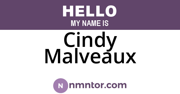 Cindy Malveaux