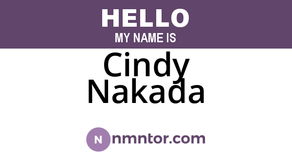 Cindy Nakada