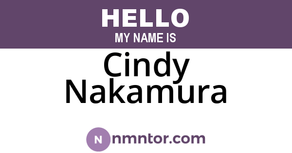 Cindy Nakamura