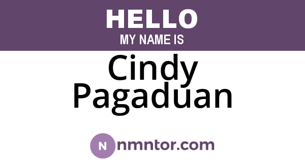Cindy Pagaduan