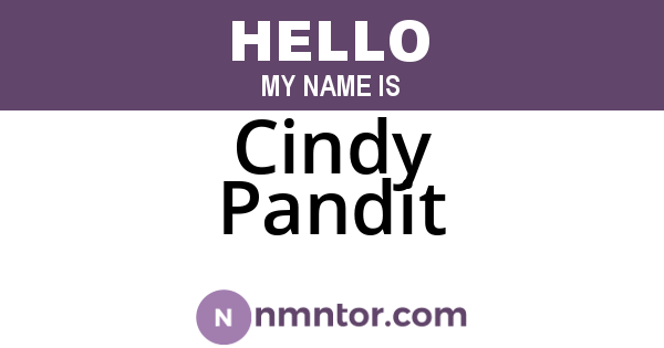 Cindy Pandit