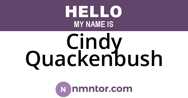Cindy Quackenbush