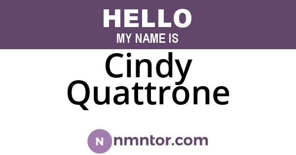 Cindy Quattrone