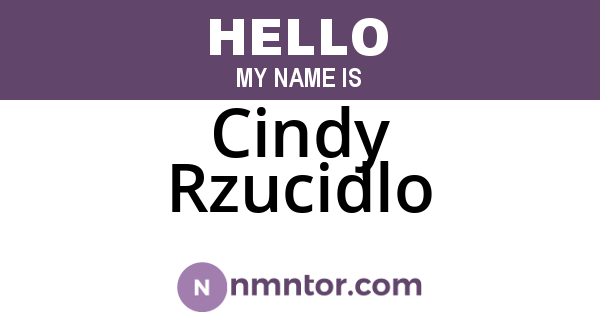 Cindy Rzucidlo