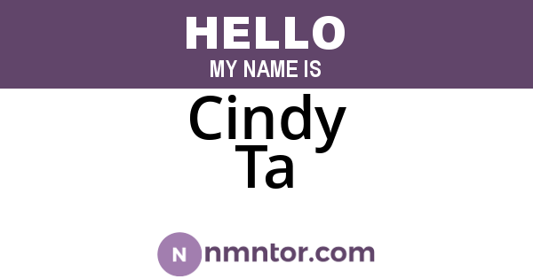 Cindy Ta
