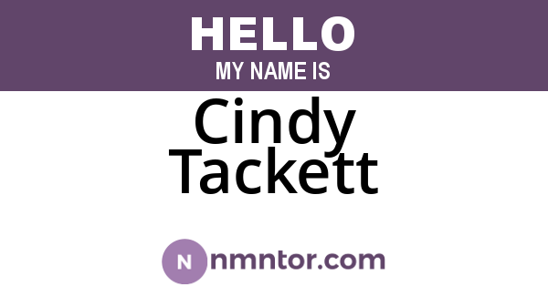 Cindy Tackett