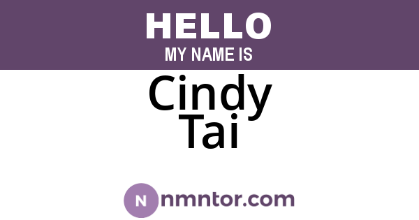 Cindy Tai