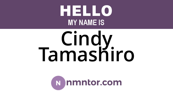 Cindy Tamashiro