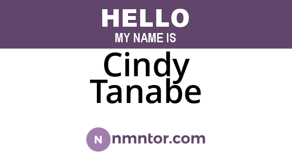 Cindy Tanabe