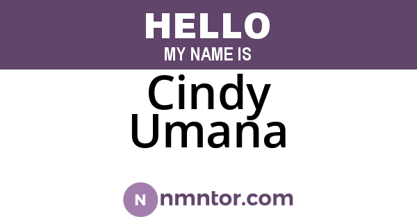Cindy Umana