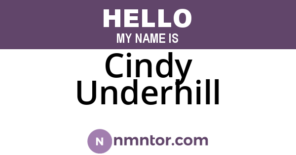 Cindy Underhill
