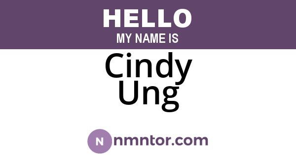 Cindy Ung