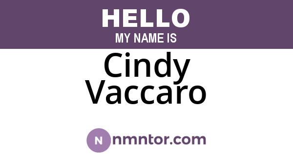 Cindy Vaccaro