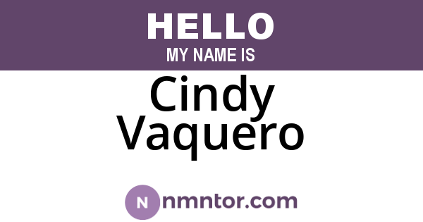 Cindy Vaquero