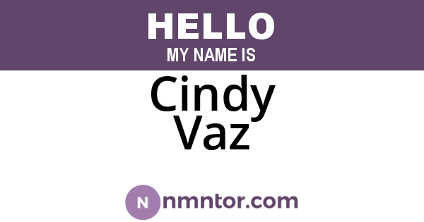 Cindy Vaz