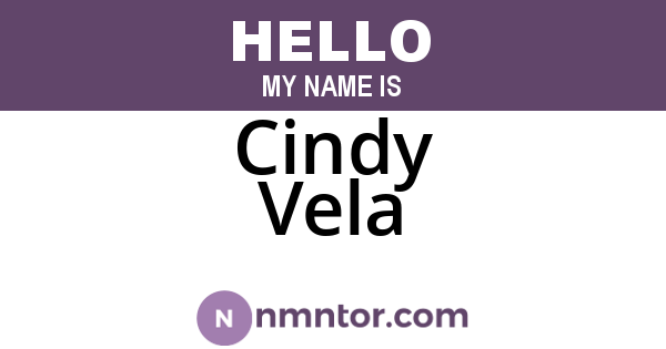 Cindy Vela