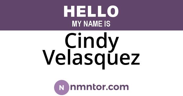 Cindy Velasquez