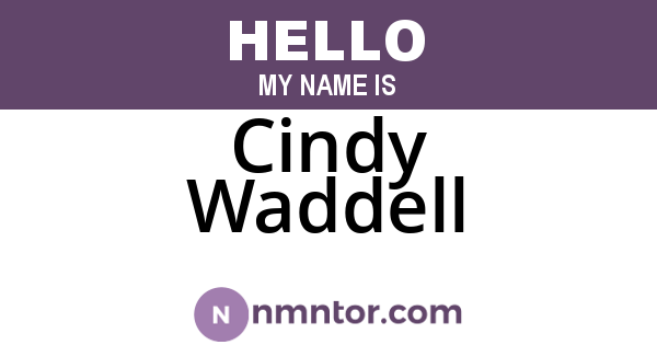 Cindy Waddell