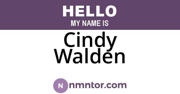 Cindy Walden