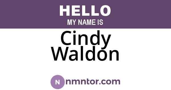 Cindy Waldon