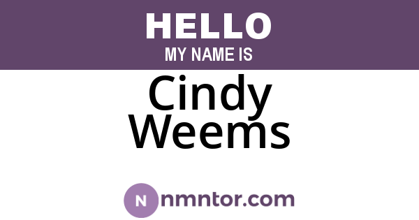 Cindy Weems