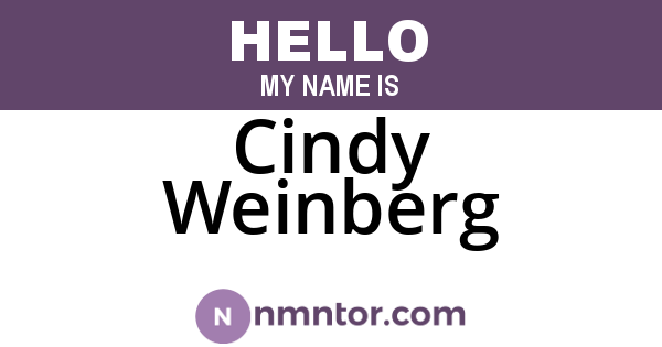 Cindy Weinberg