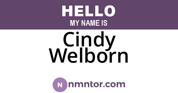 Cindy Welborn