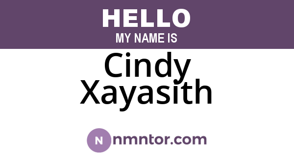 Cindy Xayasith