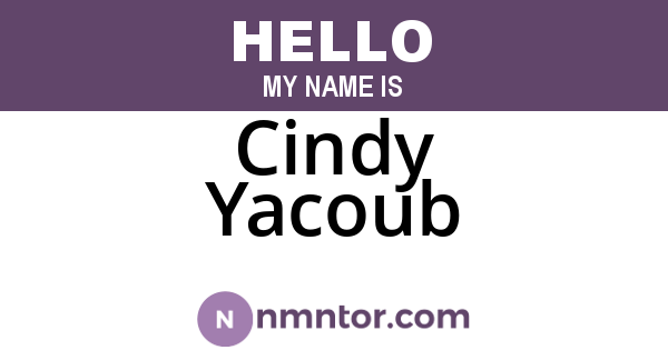 Cindy Yacoub