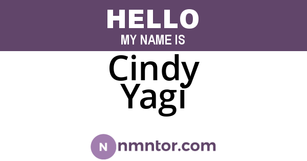 Cindy Yagi