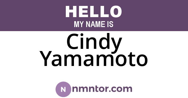 Cindy Yamamoto