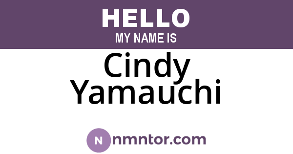 Cindy Yamauchi