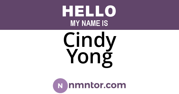 Cindy Yong