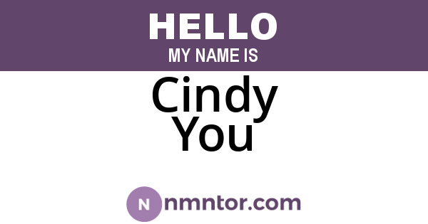 Cindy You