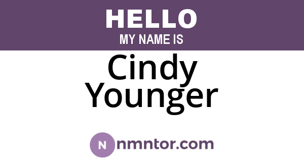 Cindy Younger