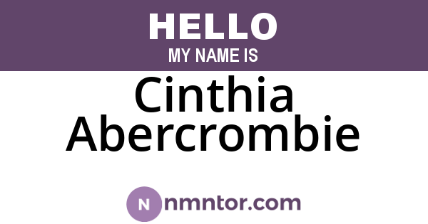 Cinthia Abercrombie