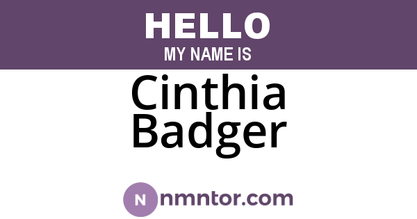 Cinthia Badger
