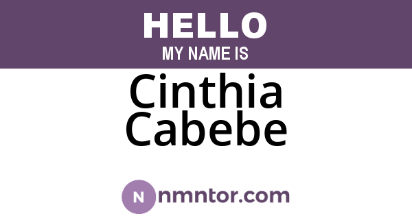 Cinthia Cabebe