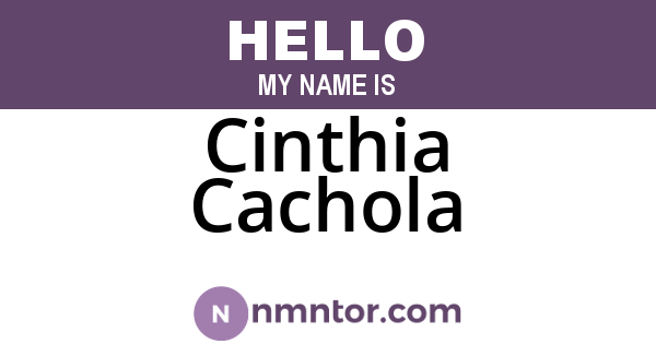 Cinthia Cachola