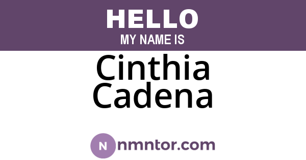 Cinthia Cadena