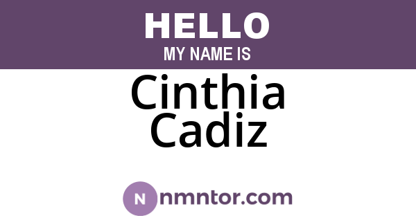 Cinthia Cadiz