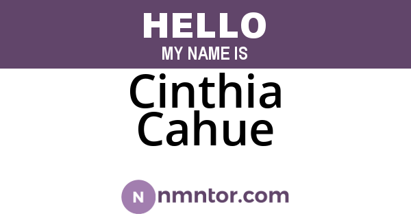 Cinthia Cahue