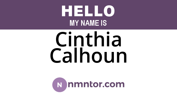 Cinthia Calhoun
