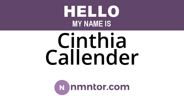 Cinthia Callender