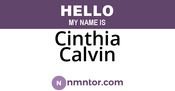 Cinthia Calvin