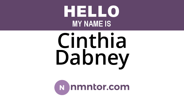 Cinthia Dabney